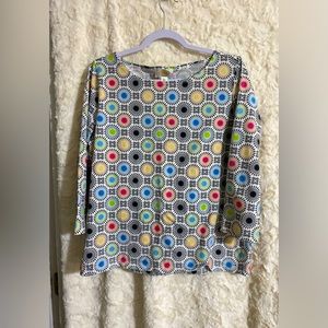 Talbots print top Size XL